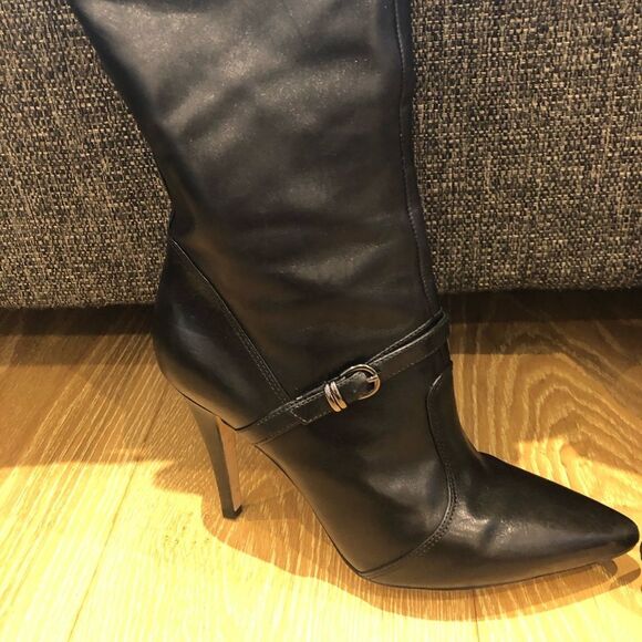 VIA SPIGA/Black/Leather/High Heeled/Boots - Picture 5 of 9